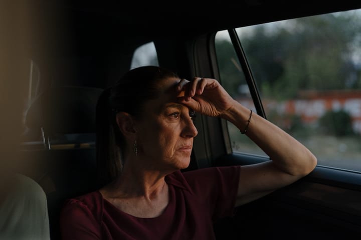 Dr Claudia Sheinbaum Pardo, the President-elect of Mexico, sitting in a car. [Image: Luis Antonio Rojas]